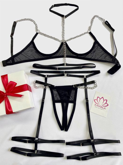 Lingerie sets | Erotic underwear with harness | Lingerie with choker, 70A-S